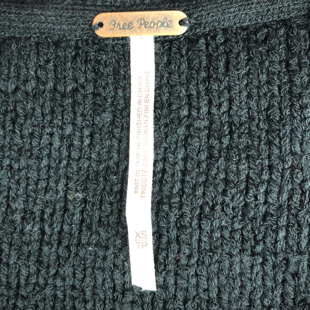 Free People Black Southport Oversized Beach Cardi - Picture 8 of 10